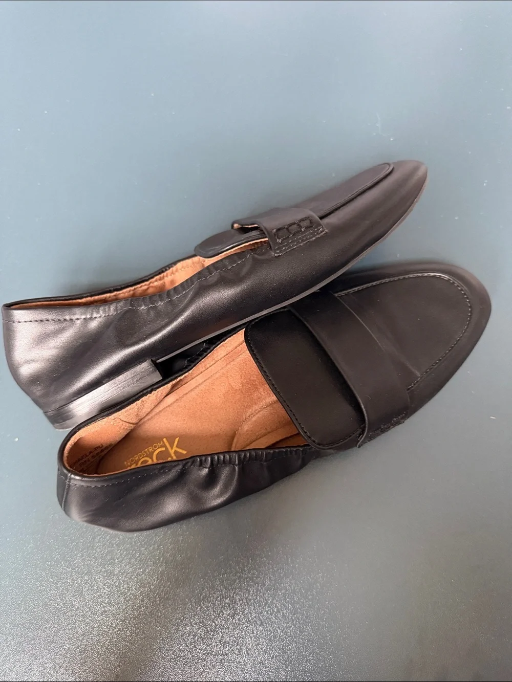 Black Leather Michela Apron Nordstrom Rack Loafers for Women - Slip-On Flats